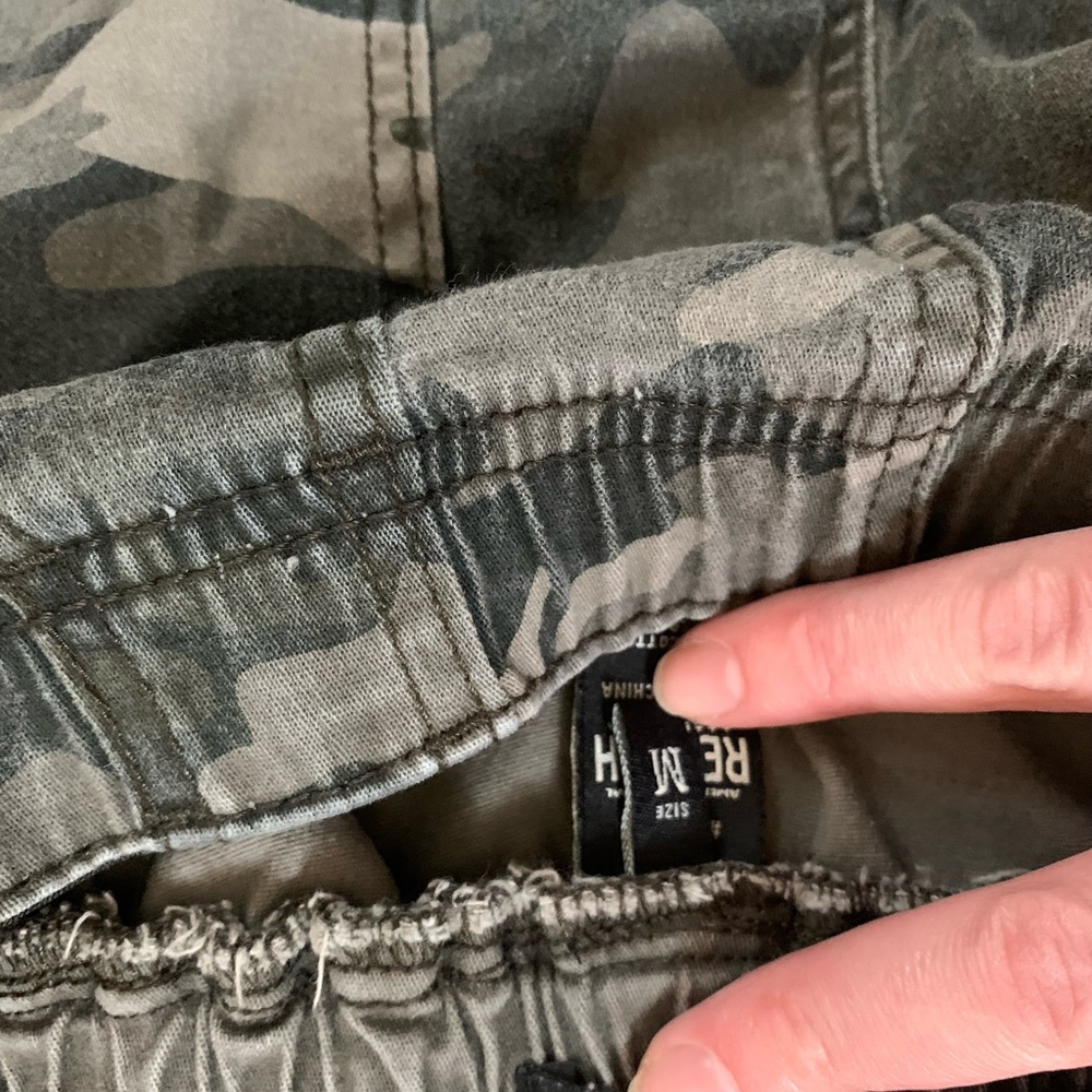 Rewash Camo Cargo Pants Size M with Elastic Waist - Picture 10 of 10